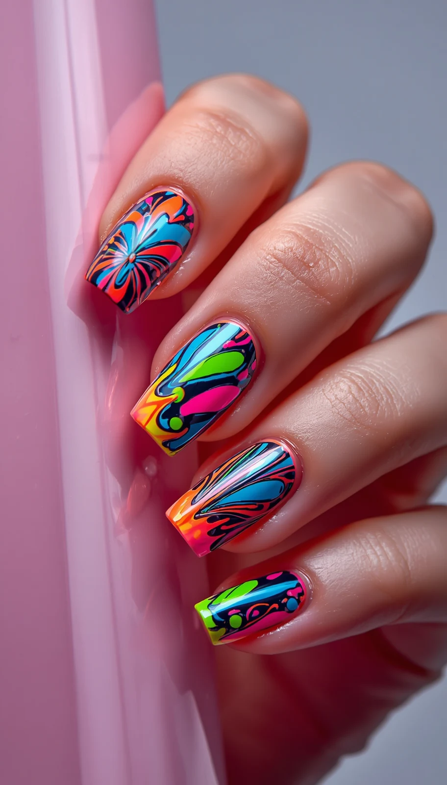 Neon Pop Nails