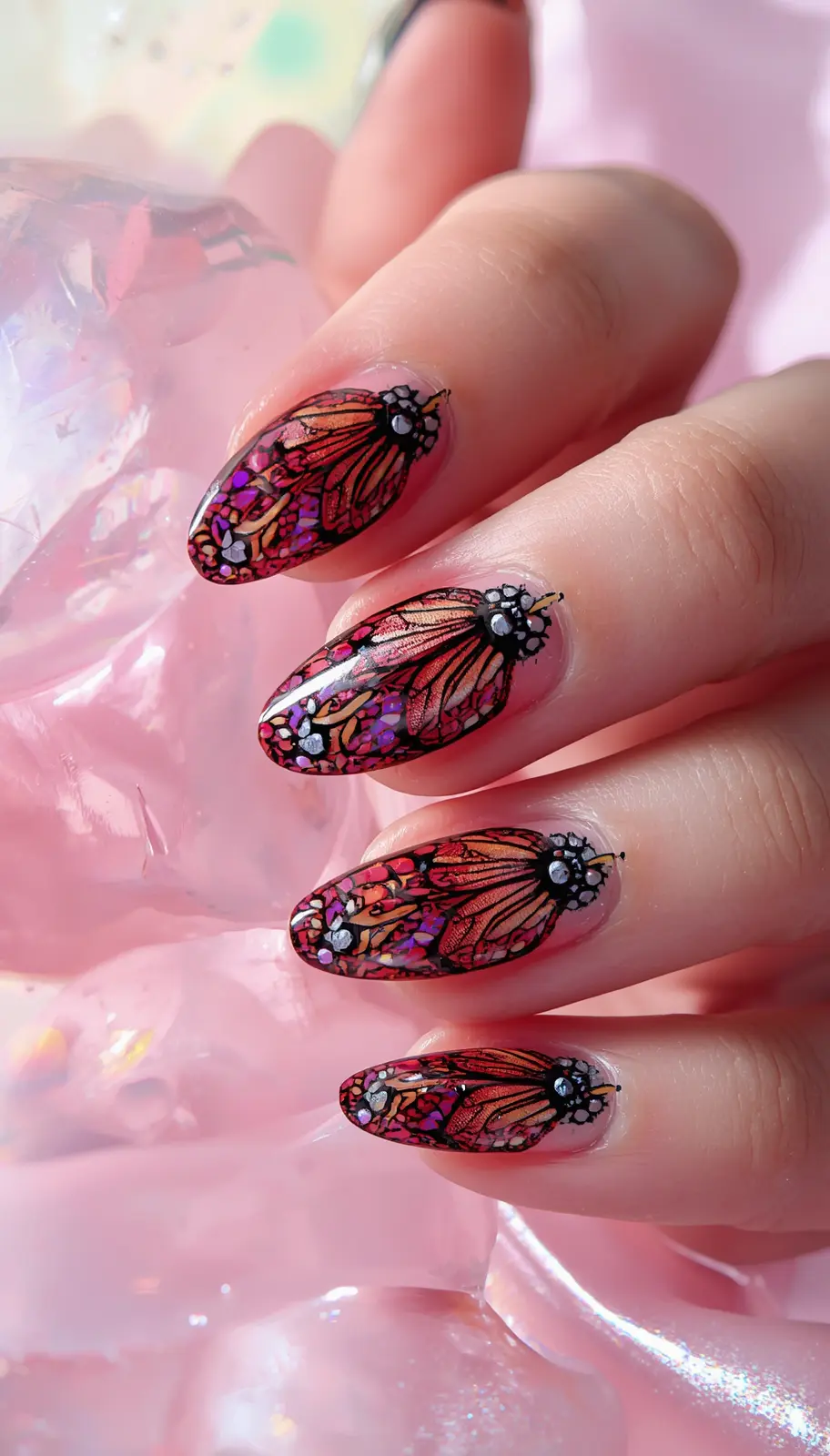 Butterfly Wing nail design