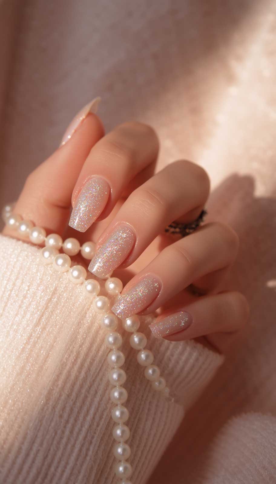 Pearl Shimmer Nails