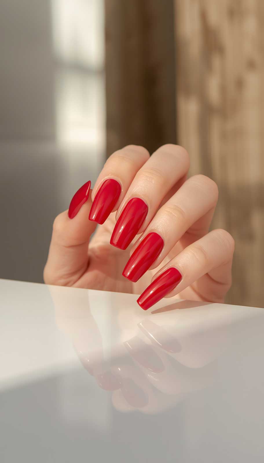 Ruby Red Gloss Nails
